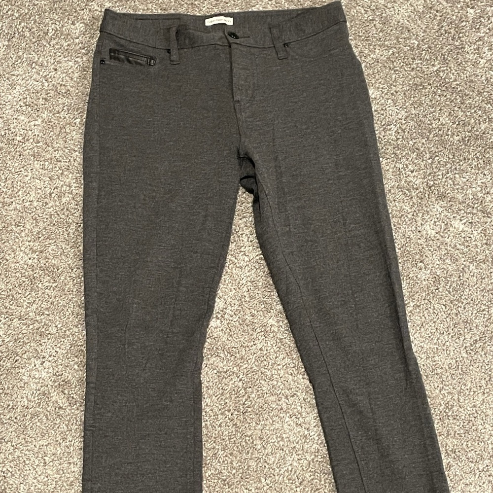 Calvin Klein Gray Stretchy Skinny Pants